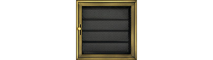 kamīnu restes 20x20 cm ar žalūzijām bronzētas profilētas