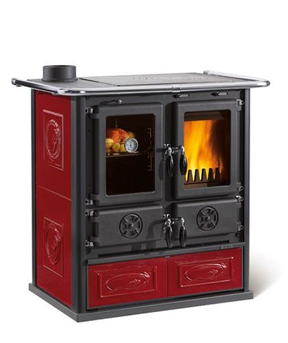 malkas plītis la nordica rosetta sinistra bii ar bordo krāsas keramikas apdari