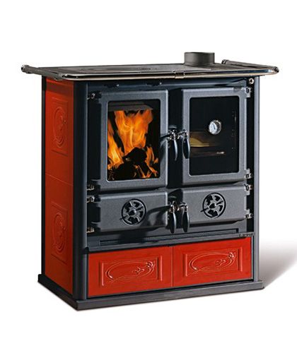 malkas plītis la nordica rosetta bii ar bordo krāsas keramikas apdari