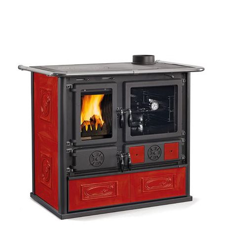 malkas plītis la nordica rosa 4.0 liberty ar bordo krāsas keramikas apdari